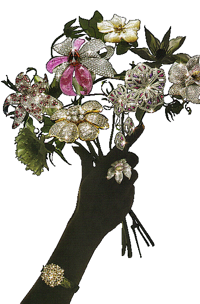 Bouquet de fleurs en diamants